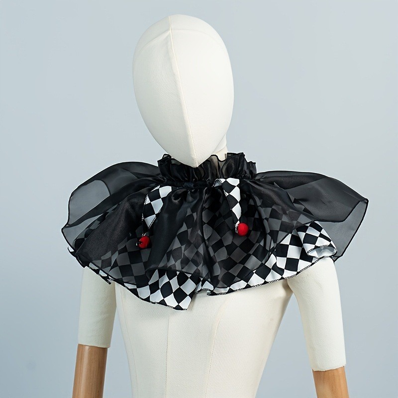 Cocktail Shaker Set - Halloween Clown Ruffle Detachable Collar Mesh