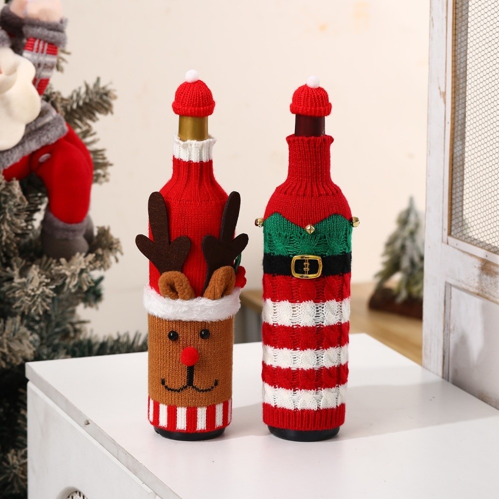 Knitted Wine Bottle Cover with - огляд і ціна Wine Beer Hat